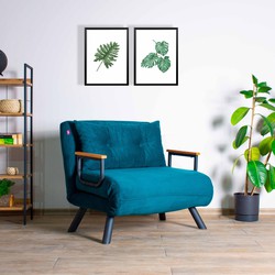 Slaapfauteuil Sando Petrol Groen