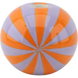 Candle holder - Flower Vase Swirl- Orange/Lilac - 10x10x10cm