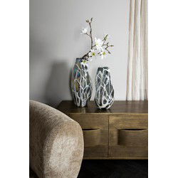 PTMD Vaas Conck - 16x16x36 cm - Glas - Grijs