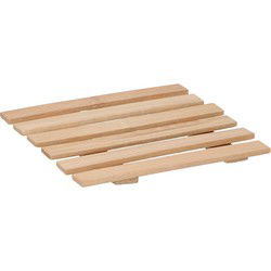Pannenonderzetter - bamboe - 1x stuks - 17 x 17 cm - onderzetter - Panonderzetters