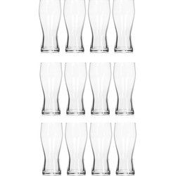 12x Bierglazen set 400 ml - Bierglazen
