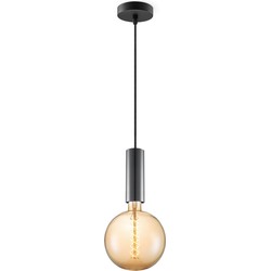 Home sweet home hanglamp Saga zwart Spiral g180 - amber