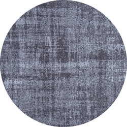 D - Brix - Vloerkleed Brix Simon Grey Anthracite Rond - 140x140x1 - Katoen