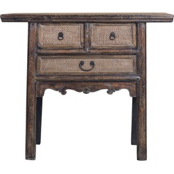 Fine Asianliving Antieke Chinese Sidetable Bamboe B100xD45xH86cm