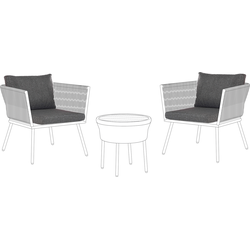 GARGANO - Tuinkussenhoezen set - Donkergrijs - Polyester