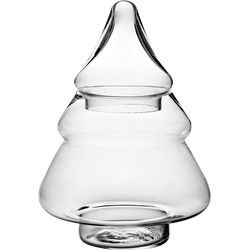 Clayre & Eef Voorraadpot Deksel Kerstboom Glas