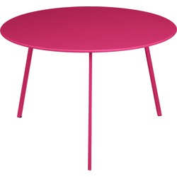 Mica Decorations Seatle Bijzettafel voor Buiten - H38 x Ø58 cm - Metaal - Fuchsia