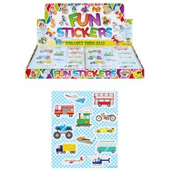 120 Stuks - Fun Stickers - Model: Voertuigen - Uitdeelcadeautjes - Sticker Auto's - Uitdeel Traktatie voor kinderen