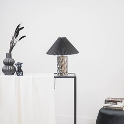 Housevitamin Table Lamp with Glass Foot- Smokey Glass