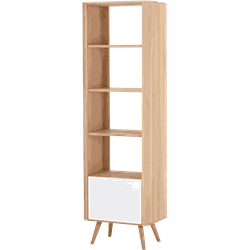 Gazzda Ena shelf houten boekenkast whitewash - 60 x 196 cm