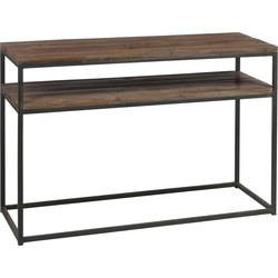 J-line - Console Hout/met Bruin+zwart - 120x40x79cm