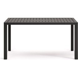 Kave Home - Culip buitentafel in aluminium met grijze afwerking 150 x 77 cm