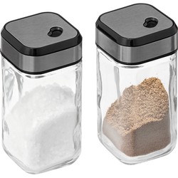 5Five Peper en zout setje - glas - 90 cl - setje van 2x stuks - Peper en zoutstel
