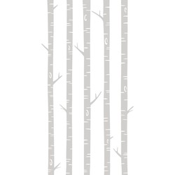 ESTAhome fotobehang berken boomstammen grijs - 150 x 279 cm - 158924