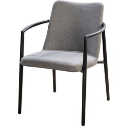 Youkou dining chair alu black/mixed grey