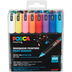 Posca Uni Posca Uni Posca Verfmarker 16 Set 1MR Basis