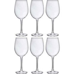 6x Luxe rode wijn glazen 480 ml - Wijnglazen