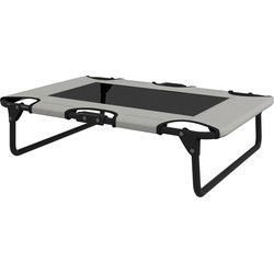 Opvouwbaar verhoogd Hondenligbed - 75 x 51 x 18 cm - Grijs