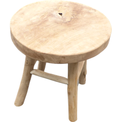 Teak houten kruk klein