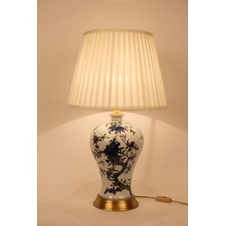 Fine Asianliving Oosterse Tafellamp Porselein Blauw Witte