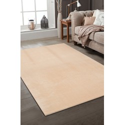 Tapijtenloods Samba Soft Fluffy Vloerkleed Laagpolig Donker Beige- 80x150 CM