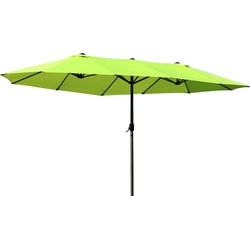 4goodz Duo-parasol 460x270 cm - brede XL parasol - Limegroen