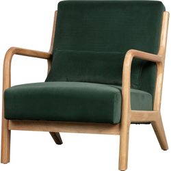 WOOOD Mark Fauteuil - Velvet - Flesgroen - 75x67x82