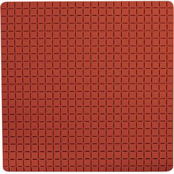 MSV Douche/bad anti-slip mat badkamer - rubber - terracotta - 54 x 54 cm - Badmatjes