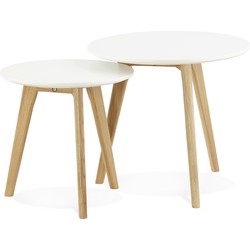 Ronde nesttafel GABY wit