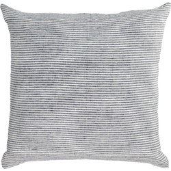 Kave Home - Kussenhoes Marena zwart-wit gestreept van 100% linnen 45 x 45 cm