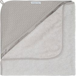 Baby's Only Baby badcape - Omslagdoek - Handdoek met capuchon Sky - Urban Taupe - 75x85 cm - Badstof