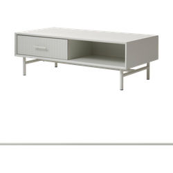 Arlo houten salontafel met lade grijs/beige - 120 x 60 cm