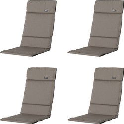Madison -  Tuinkussen Fiber Deluxe Rib liver - Ca. 125x50 cm - Set van 4