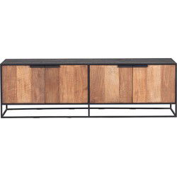 DTP Home TV wall element dresser Cosmo, 4 doors,56x180x40 cm, recycled teakwood