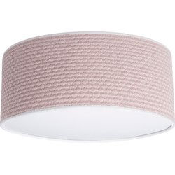 Baby's Only Gebreide Plafondlamp babykamer - Plafonnière Sky - Oud Roze - Ø35 cm - Inclusief pendel - E27 fitting - 13 watt