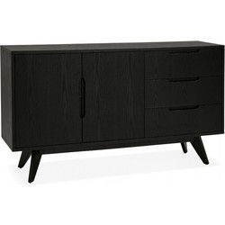 PORTOBELLO design dressoir 150x40x75 cm Zwart
