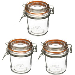 Set van 12x weckpotjes/voorraadpotjes 0,33L glas met beugelsluiting - Voorraadpot