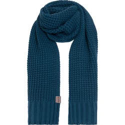 Knit Factory Robin Gebreide Sjaal Dames & Heren - Petrol - 200x40 cm