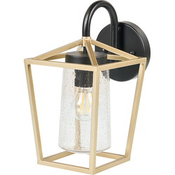 Beliani ORDIE - Outdoor wandlamp-Goud-Glas, IJzer