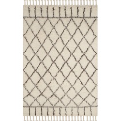 Safavieh Moroccan Indoor Hand Tufted Area Rug, Casablanca Collection, CSB725, in Ivory & Brown, 183 X 274 cm