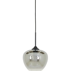 Light&living Hanglamp Ø23x18 cm MAYSON smoke glas-mat zwart
