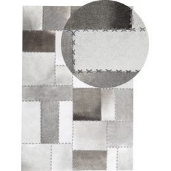 Beliani PERVARI - Patchwork-Bruin-Koeienhuid leer