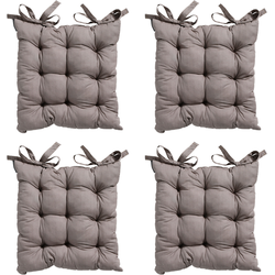 Madison -  Zitkussen Toscane Basic taupe - Ca. 46x46 cm - Set van 4