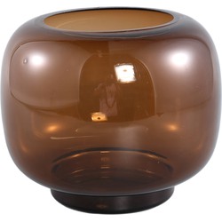 PTMD Kahiwa Brown glass vase round L