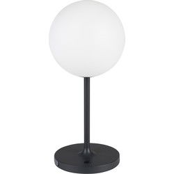 Tafellamp Rond - Kunststof Blauw - 15x15x33cm - Hub