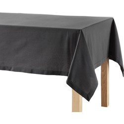 Antraciet grijs tafelkleed van katoen 140 x 240 cm - Tafellakens