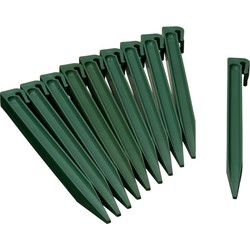 Grondpennen voor borderranden groen H26,7x1,9x1,8 cm set 10 stuks - Nature