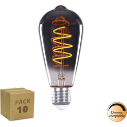10 pack Vintage Highlight Kristalglas Filament Lamp Smoke – Dimbaar
