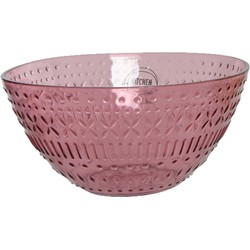 Decoris schaaltje/kom - roze - kunststof - D14 x H7 cm - campingservies - Kommetjes