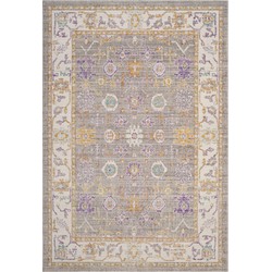 Safavieh Boho Chic Indoor Geweven Vloerkleed, Windsor Collectie, WDS313, in Grijs & Crème, 152 X 213 cm